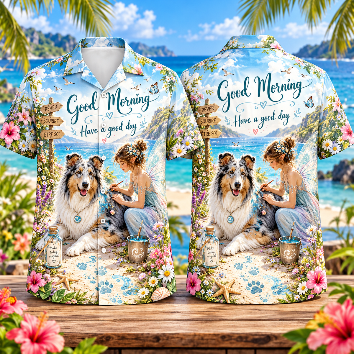 Good Morning Fairy Dog Hawaiian Shirt