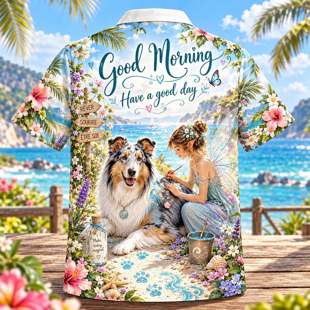 Good Morning Fairy Dog Hawaiian Shirt