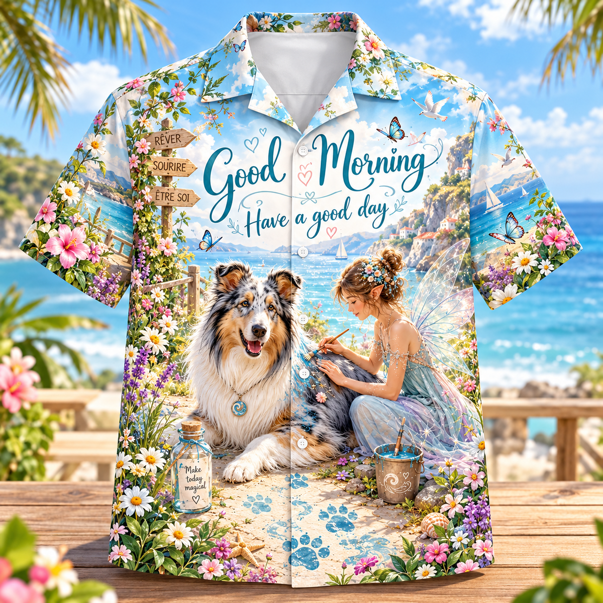 Good Morning Fairy Dog Hawaiian Shirt