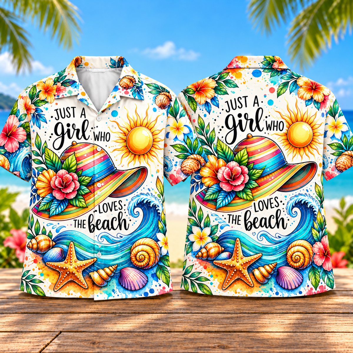 Just a Girl Who Loves the Beach Hawaiian Shirt