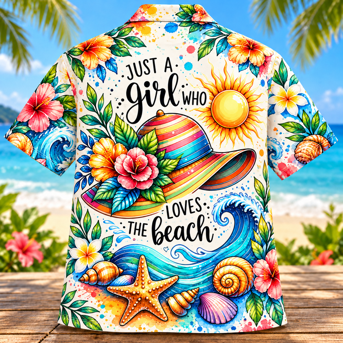 Just a Girl Who Loves the Beach Hawaiian Shirt